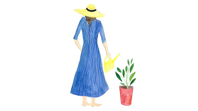 Disegno di donna con cappello