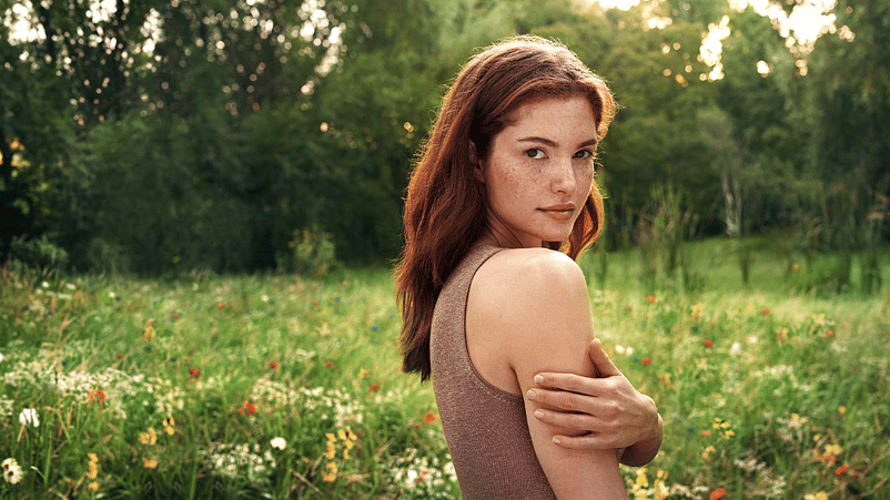 femme dans la nature