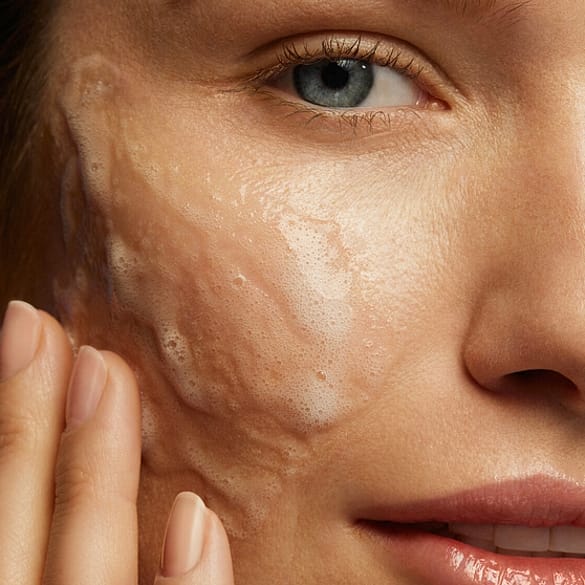 gel cleanser application