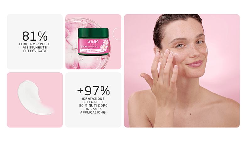 Immagini su crema giorno levigante rosa mosqueta e tè bianco