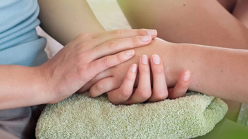 massage des mains