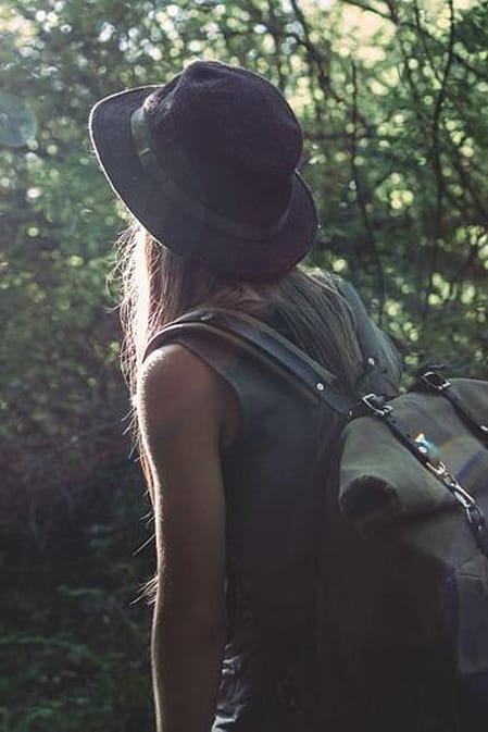 Woman in forest
