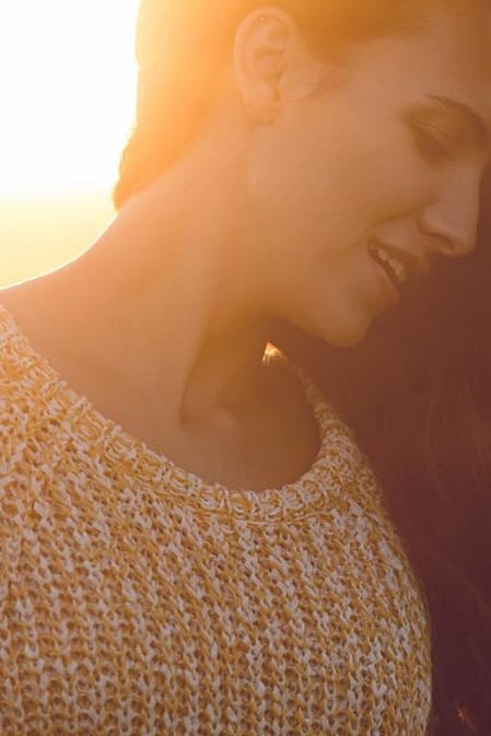 woman sunset