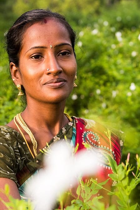 woman in field