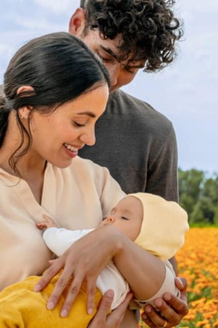 couple with baby