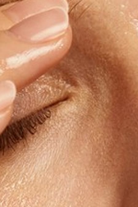 woman oil cleansing