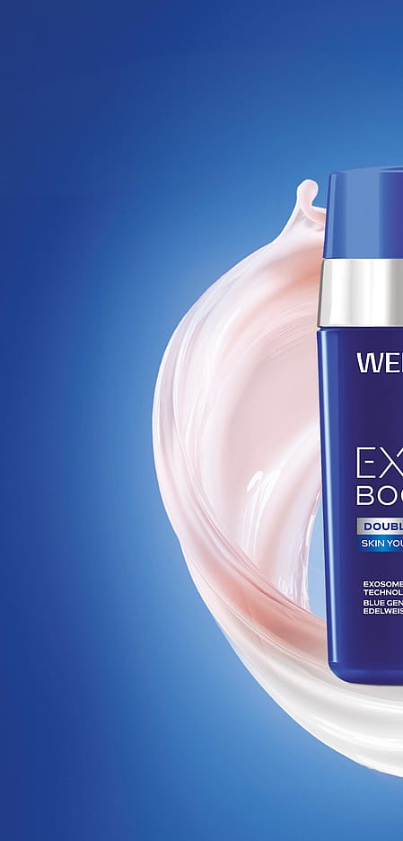 Siero Doppio Esosomi su sfondo blu