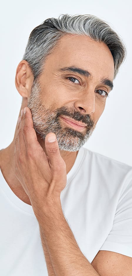 Gesicht von einem Mann