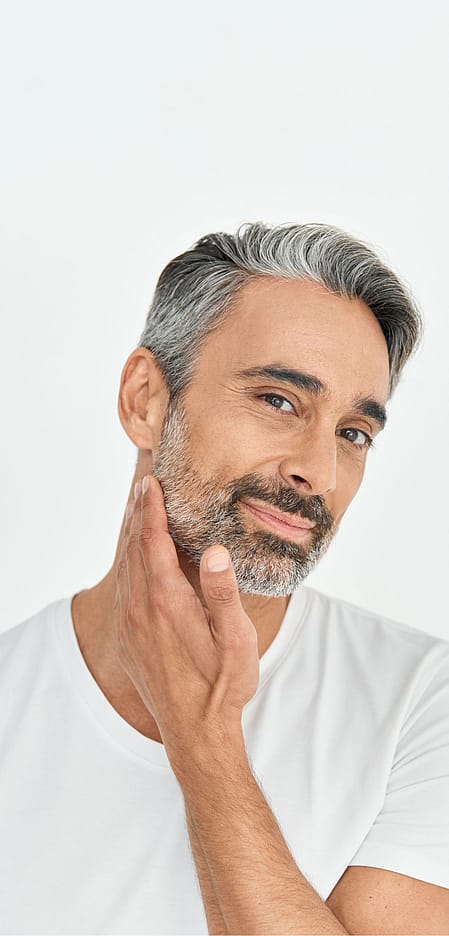 fête des pères : 1 homme avec barbe