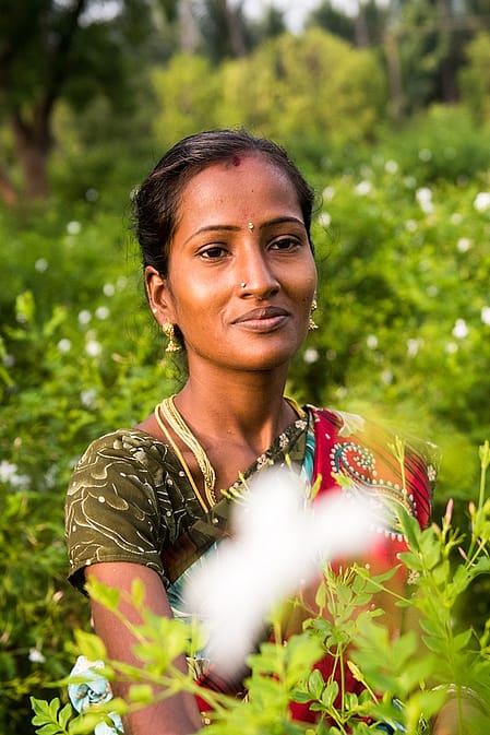 woman in field