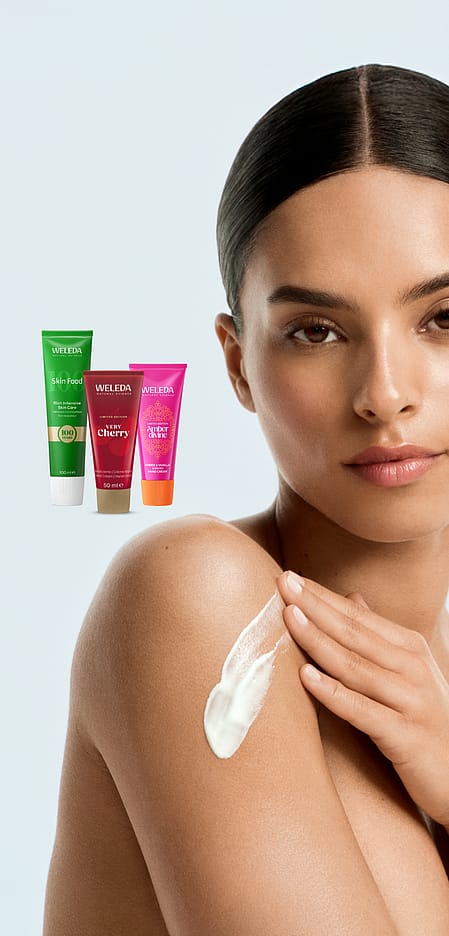 mannequin et produits Weleda