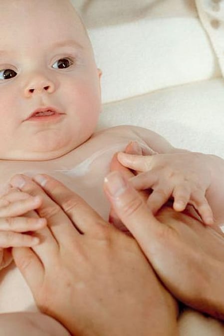 creamy texture on babys skin