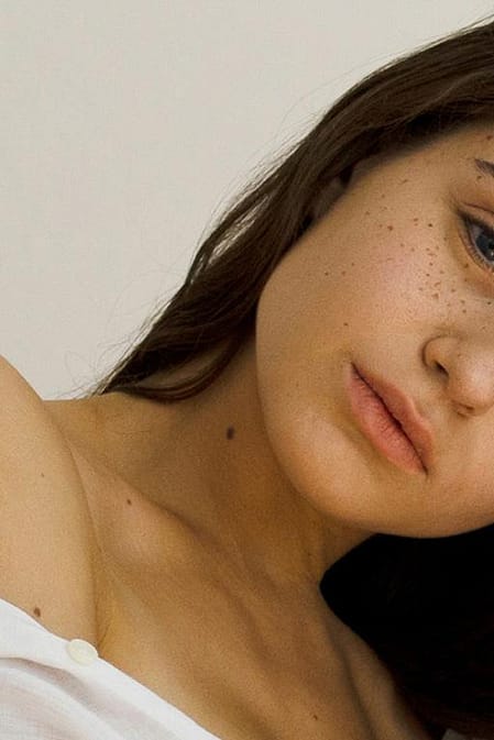 Woman with long brown hair