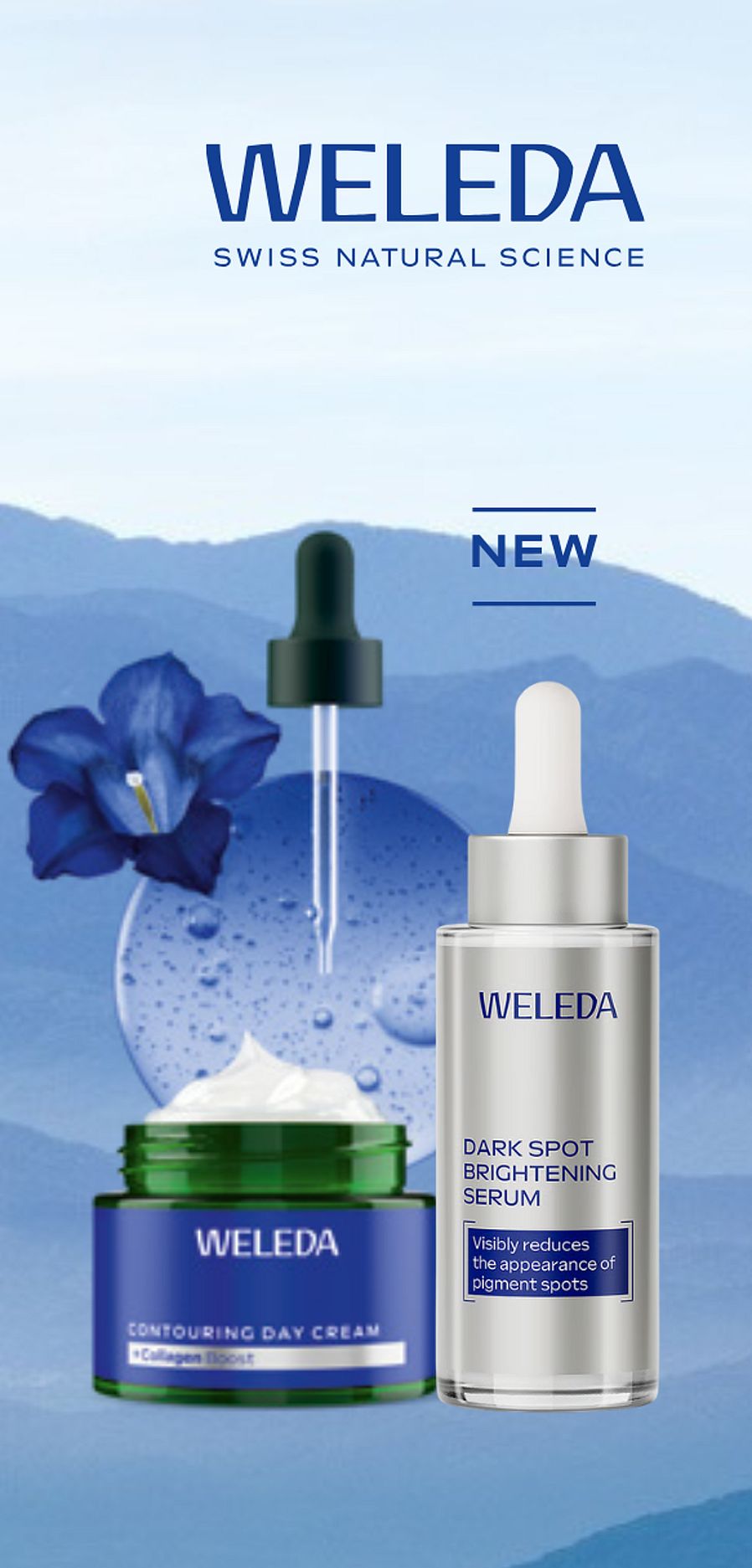 Kvinna med Weleda contouring produkter