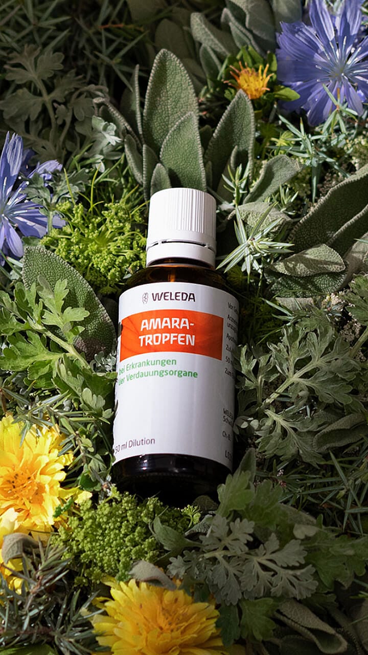 Amara Tropfen mit Blumen