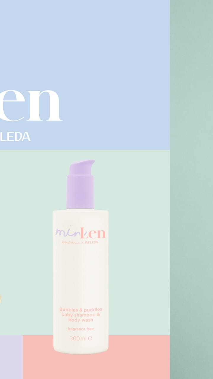 Mamma med baby och minLenprodukter