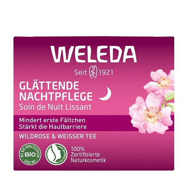 Glättende Nachtpflege Wildrose & Weißer Tee