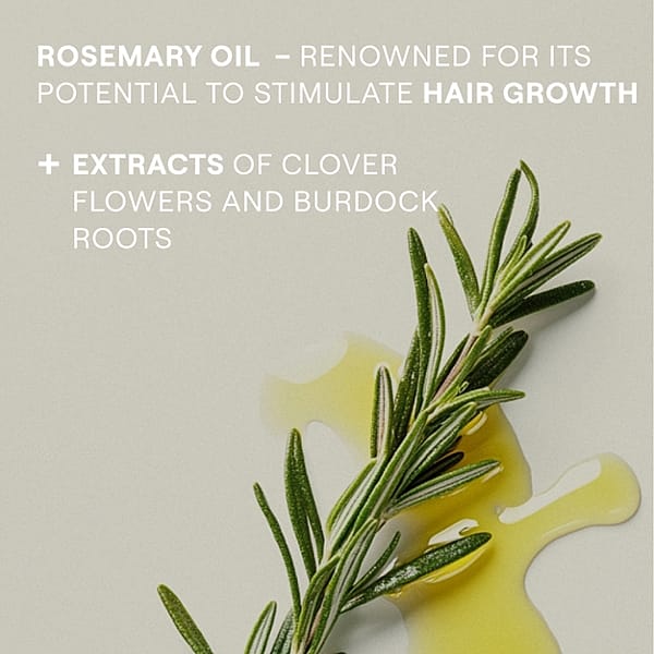 Rosemary oil - ronowned for its potential to stimulate hair growth.