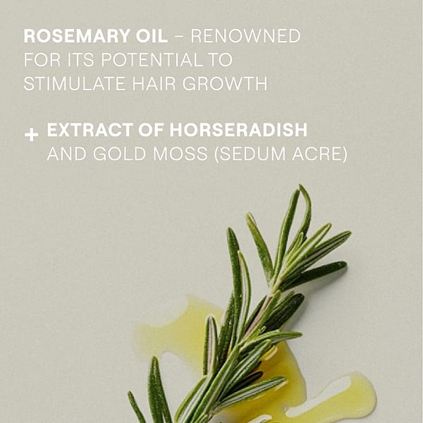 Rosemary oil - renowned for its potential to stimulate hair growth.