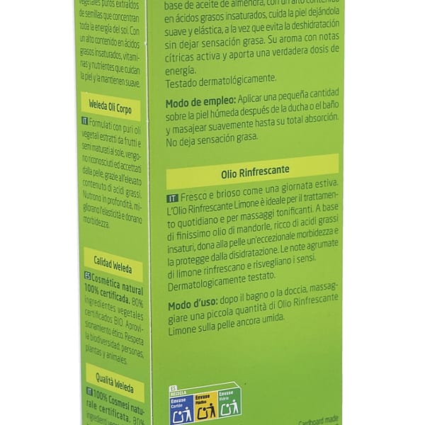 reverso caja aceite corporal refrescante weleda