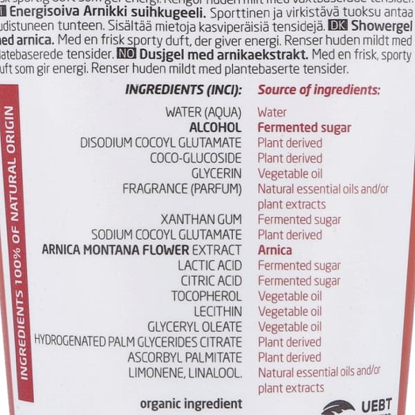 Gel de Ducha Sport de Árnica