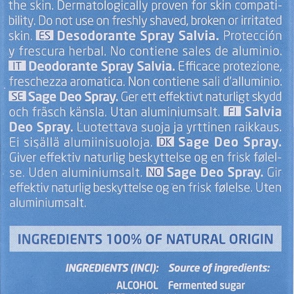 Desodorante Spray de Salvia