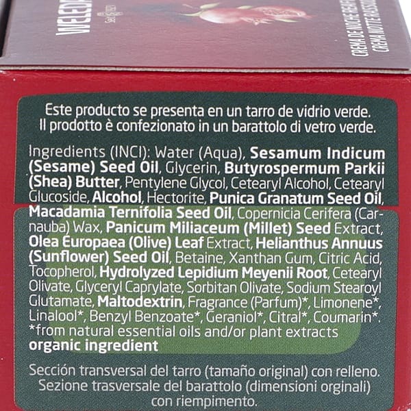 Crema de Noche Reafirmante de Granada y Péptidos de Maca