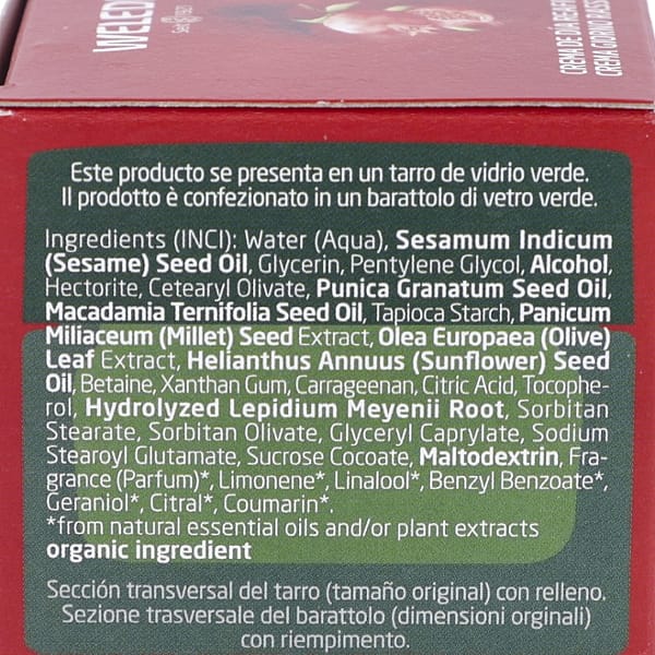 Crema de Día Reafirmante de Granada y Péptidos de Maca