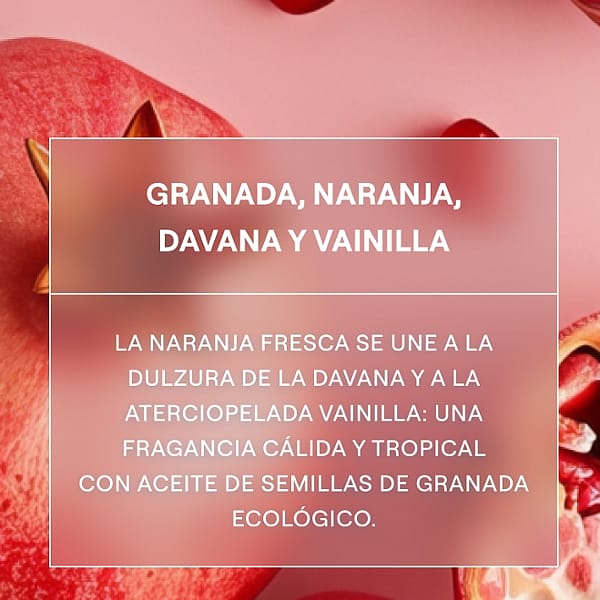 ingredientes naturales crema de ducha de granada weleda