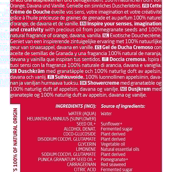 Gel de ducha cremoso Granada