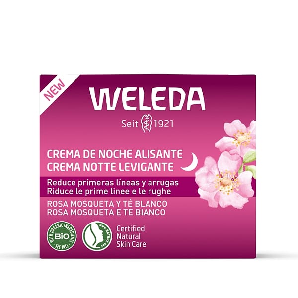 Crema de Noche Alisante de Rosa Mosqueta y Té Blanco