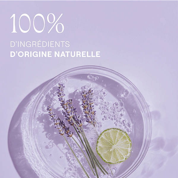 Lavande et citron. 100% d'ingrédients d'origine naturelle.