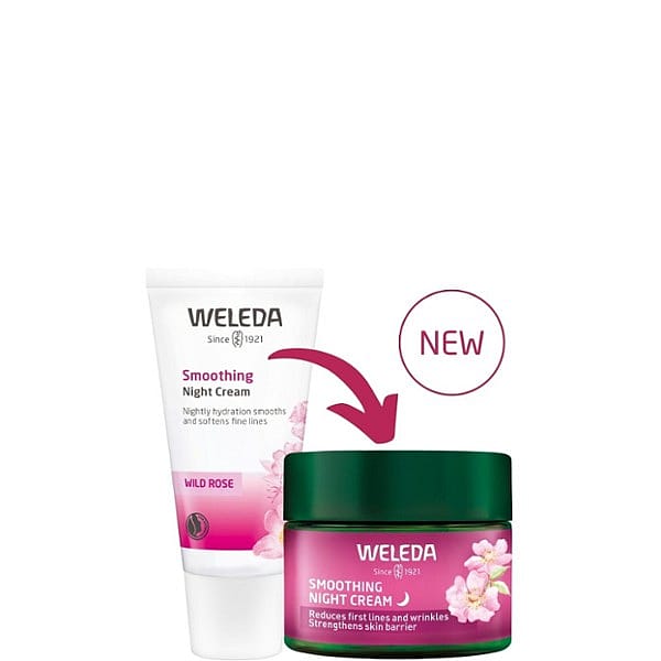 Smoothing Night Cream Wild Rose & White Tea new packaging.