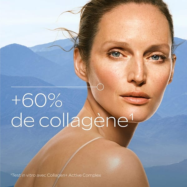 Visage de femme. +60% de collagène.