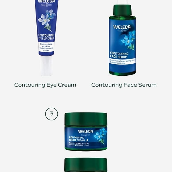 Contouring Face Care Blue Gentiand & Edelweiss skincare routine.