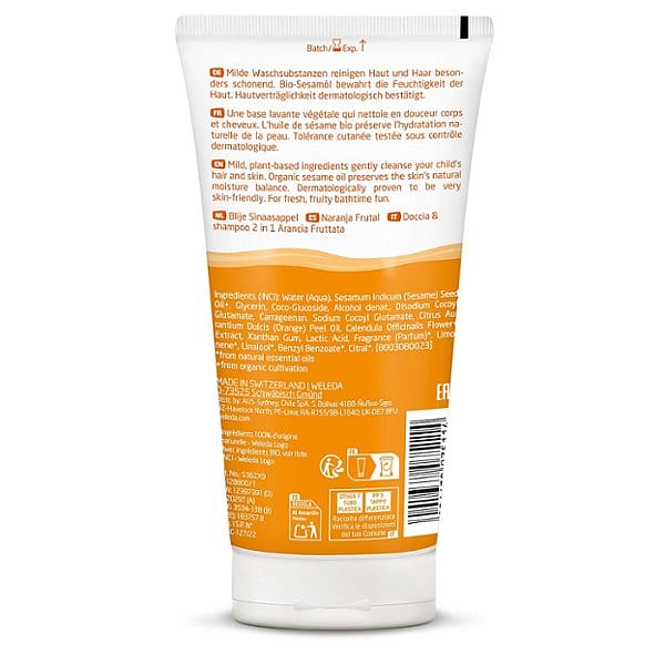 Kids 2in1 Shower & Shampoo Fruchtige Orange