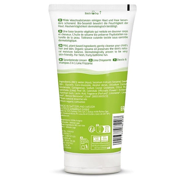 Kids 2in1 Shower & Shampoo Spritzige Limette