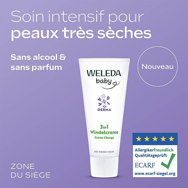 Derma 3 en 1 Crème Change Mauve Blanche