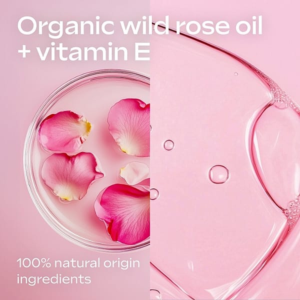 Organic wild rose oil + vitamin E