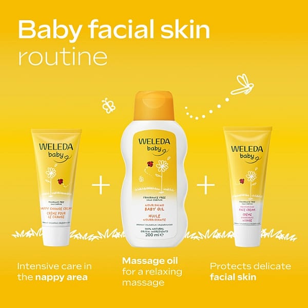 Baby facial skin routine