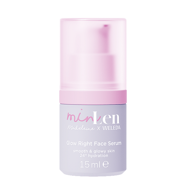 minLen Glow Right Face Serum av Madeleine x Weleda Mini 15ml