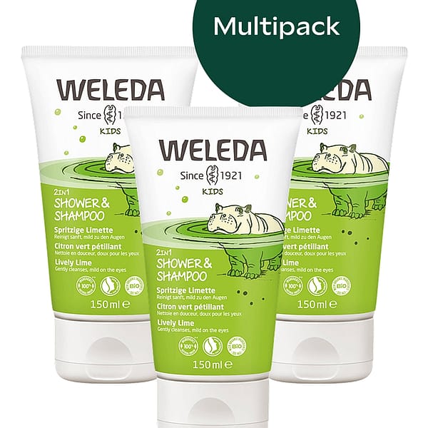 Kids 2in1 Shower & Shampoo Spritzige Limette MULTIPACK