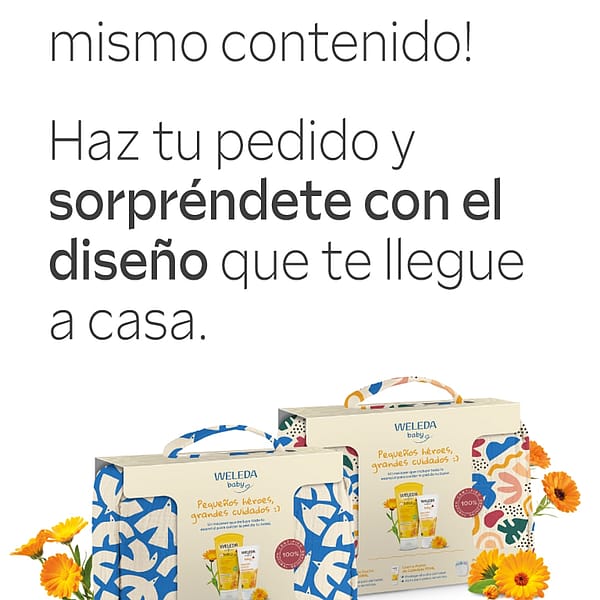 Neceser Baby diseño infantil. Crema Pañal y Champú y Gel de Ducha de Caléndula.