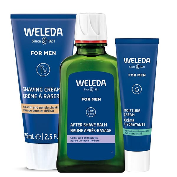 Mens Shaving Set with 75ml Shaving Creme tube, Bottle of After Shave Balm and a Tube Moisture cream.