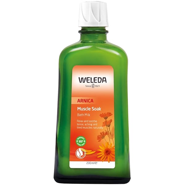 Weleda Arnica Muscle Soak. Soothing and relaxing bath milk