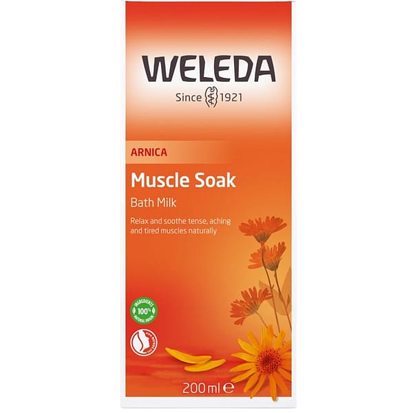 Arnica Muscle Soak. Soothing and relaxing bath milk.