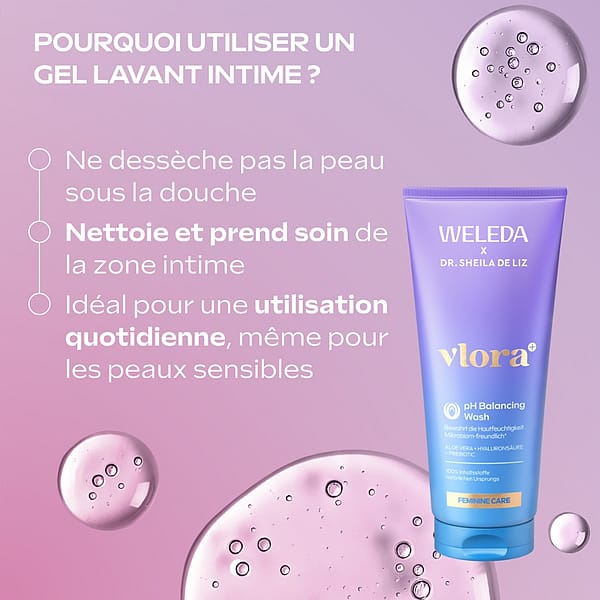Coffret de soins intimes Vlora+ pH Balancing Wash & Extra Soothing Drops