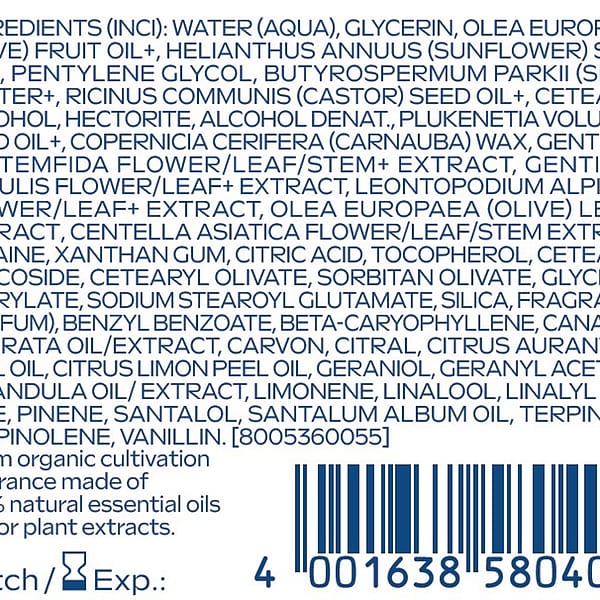 Crema de Día Redensificante de Genciana Azul y Edelweiss