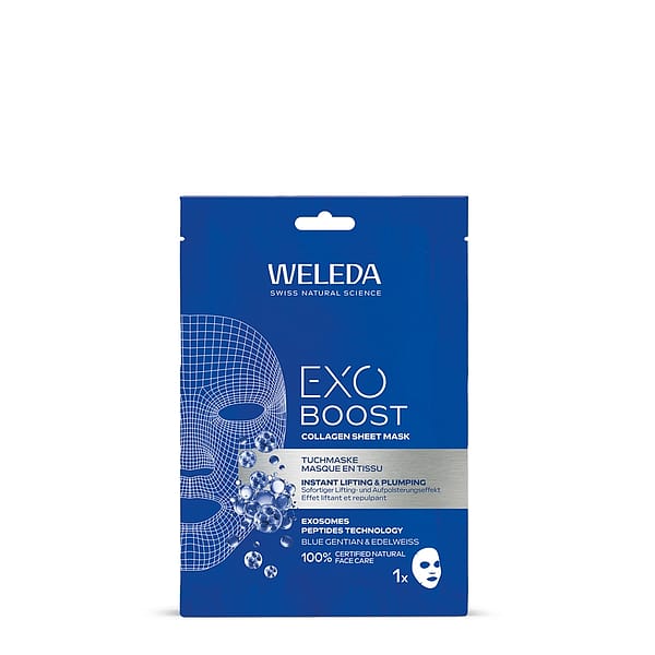 Exo Boost Kolagenová maska Modrý hořec a protěž alpská