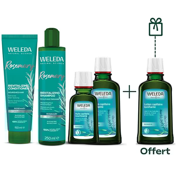 Routine capillaire complète romarin - lotion offerte